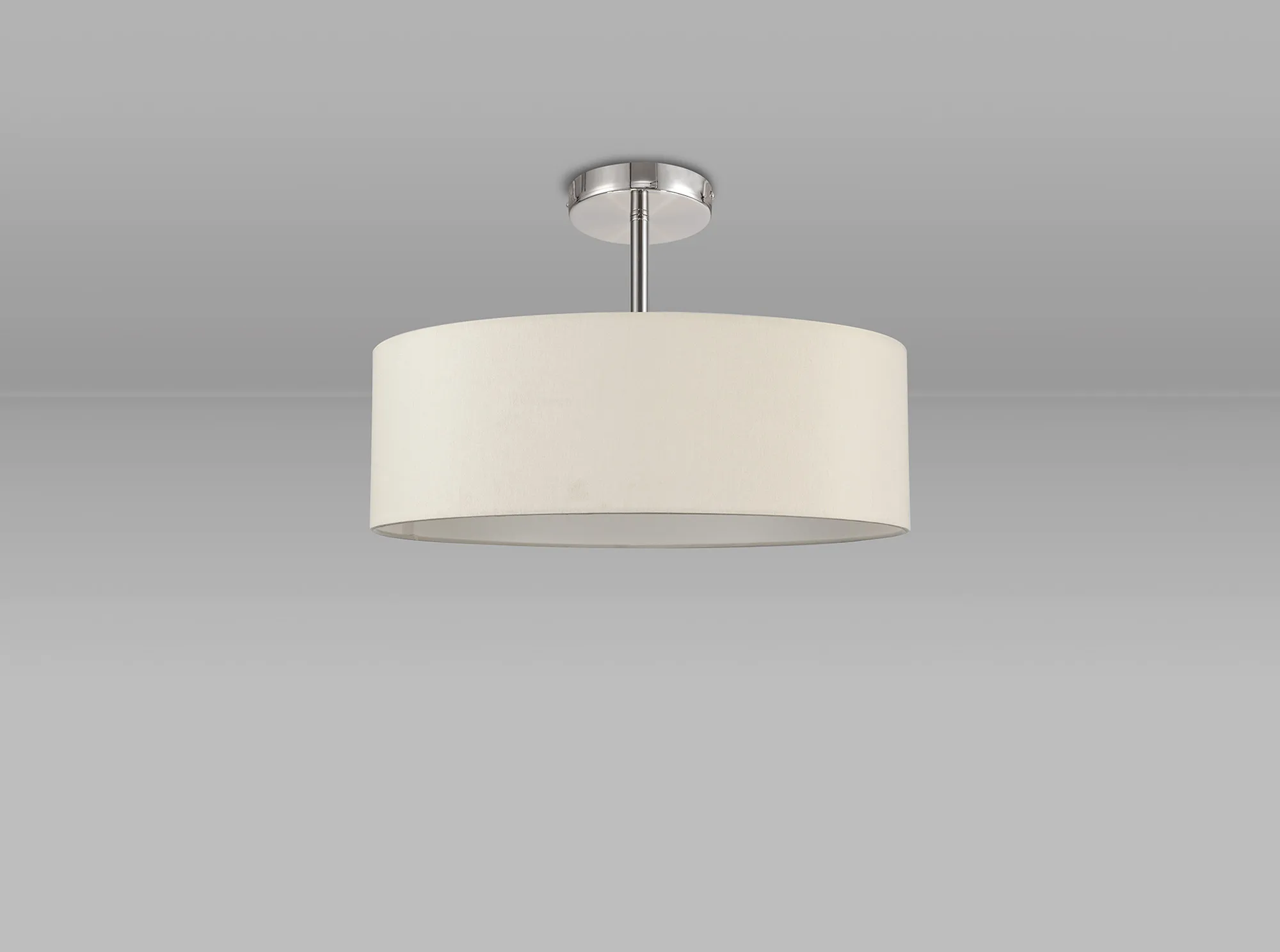 Baymont 45cm, Semi Flush 5 Light Polished Chrome, Ivory Pearl/White DK0734  Deco Baymont CH IV